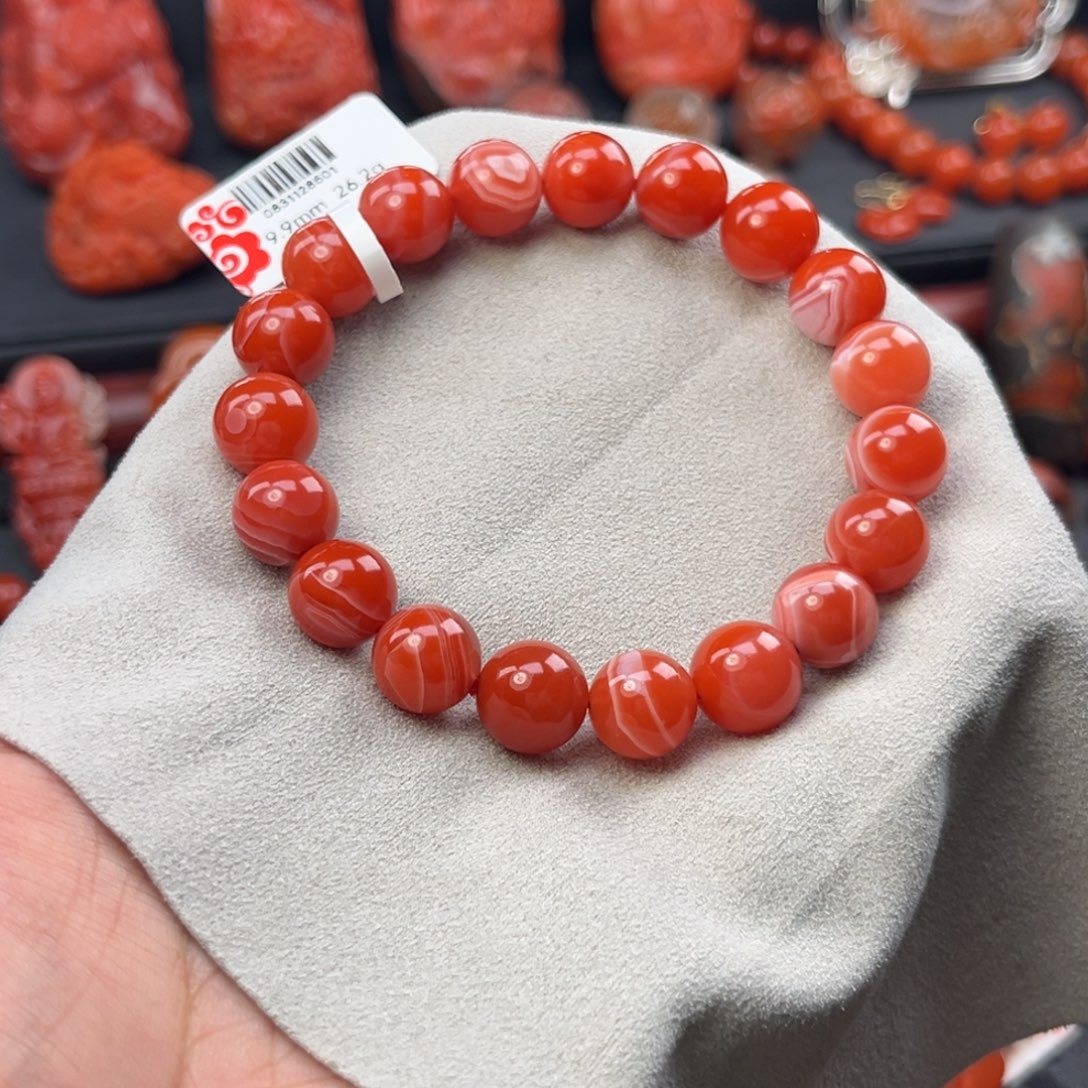 南红玛瑙未镶嵌手链