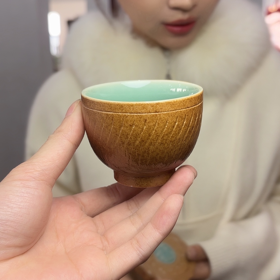 龙泉云间青瓷小米茶器