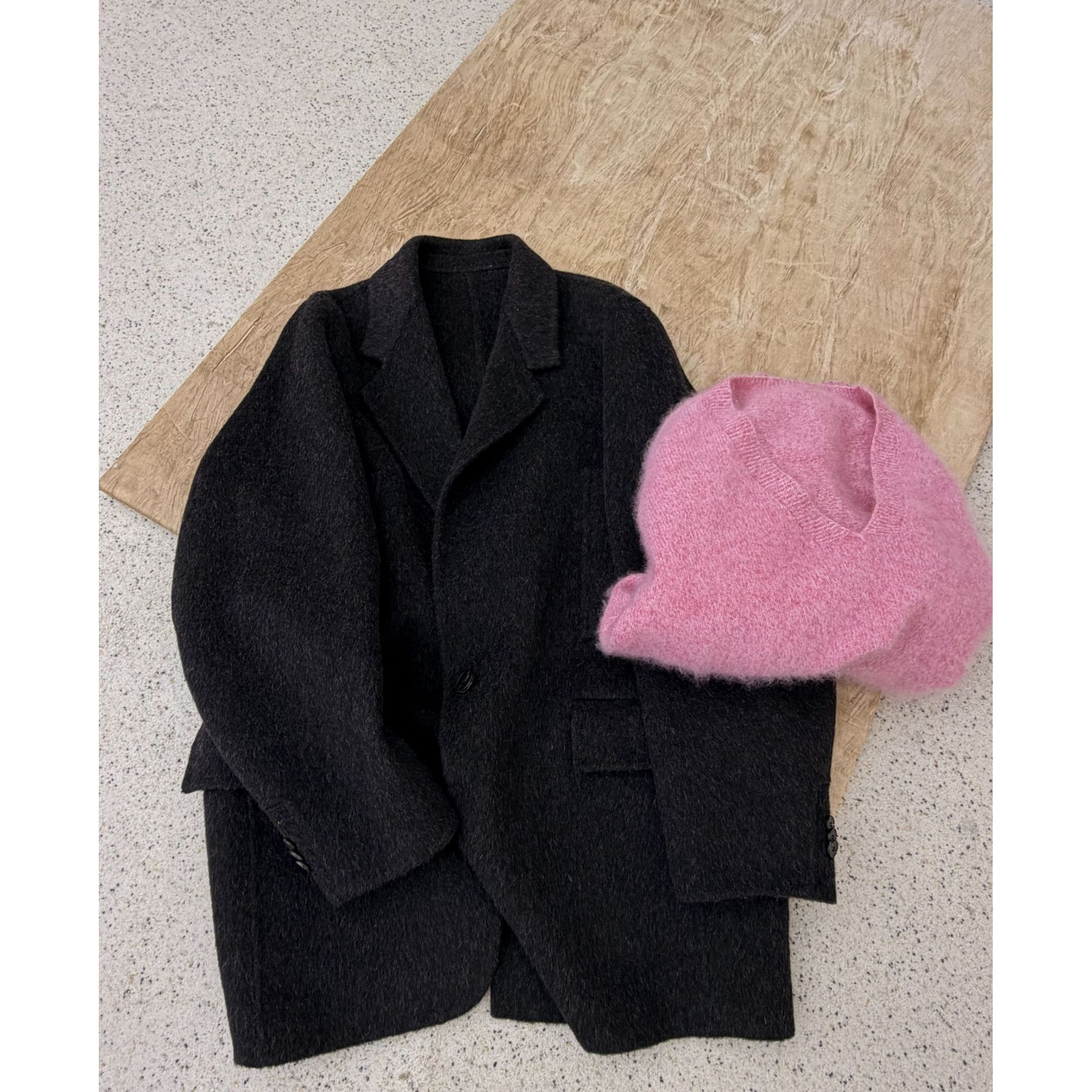 木子静-「冬日恋歌」韩系新款气质时尚羊毛大衣外套