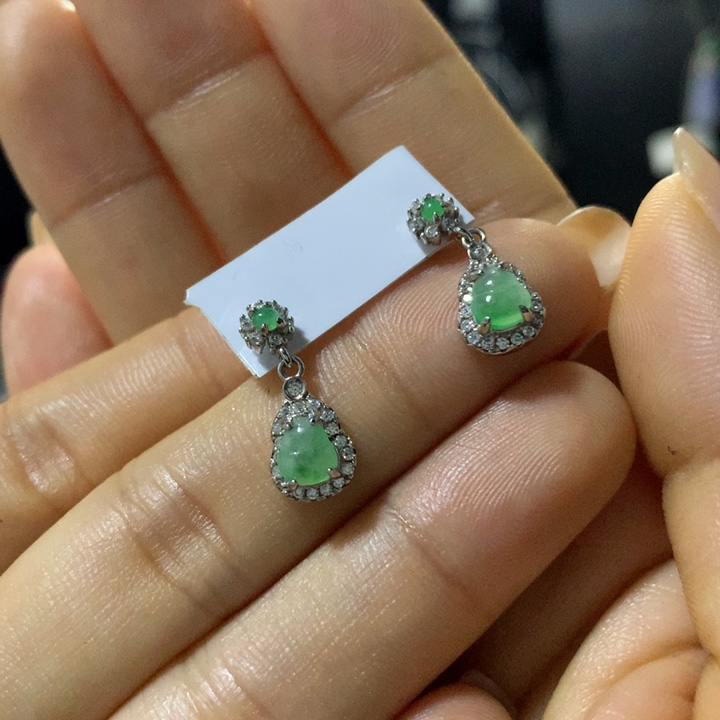 翡翠银S925镶嵌戒指