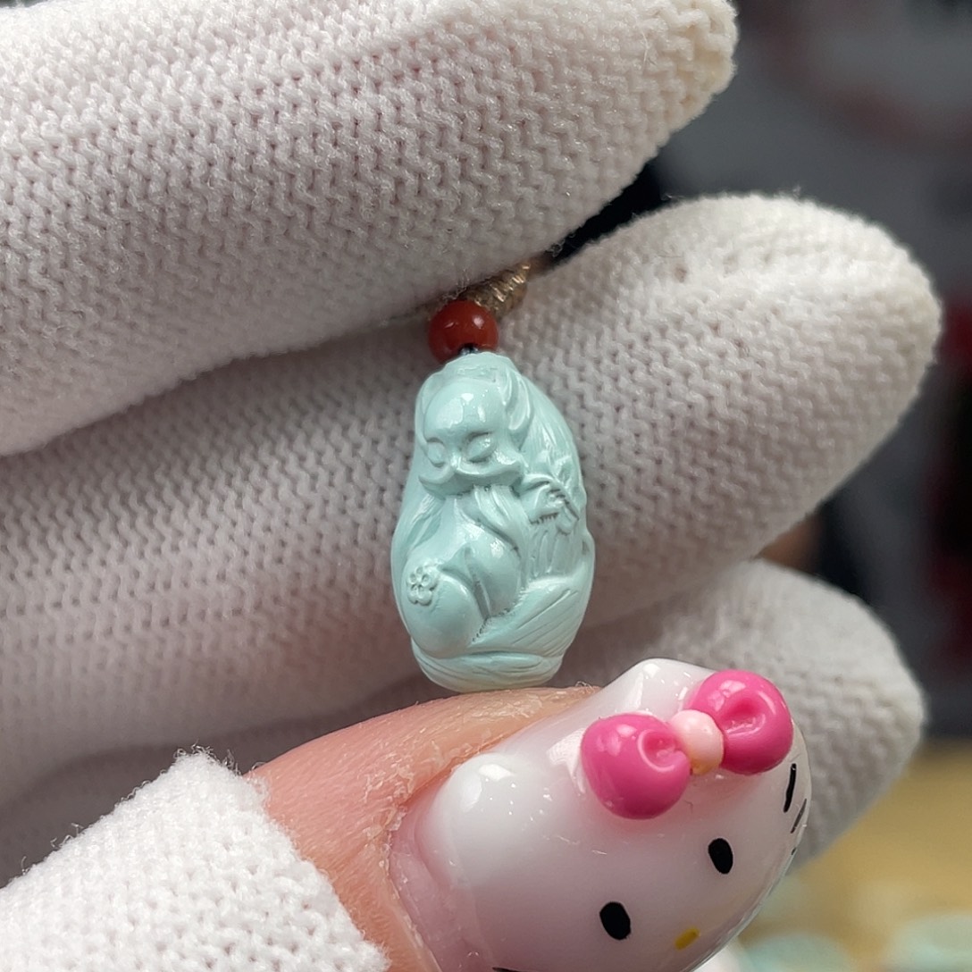 绿松石未镶嵌挂件