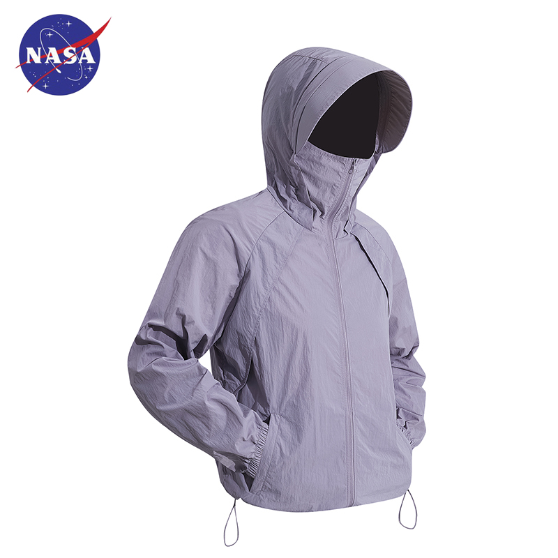 NASA甄选夏季轻薄透气连帽防晒衣男女外套户外运动休闲冰丝防晒服