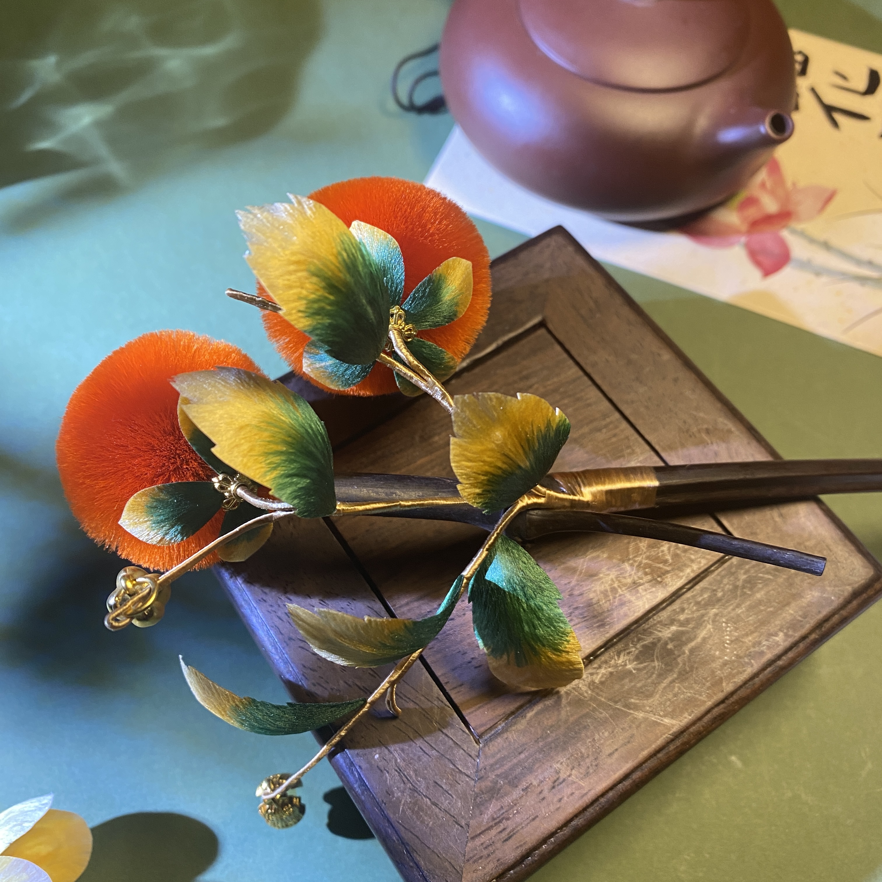 【好事发生】非遗绒花发簪中国风旗袍汉服搭配头饰吉祥寓意节日礼物