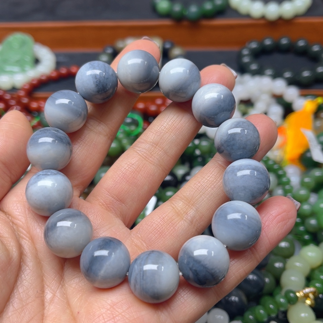 和田玉未镶嵌手链