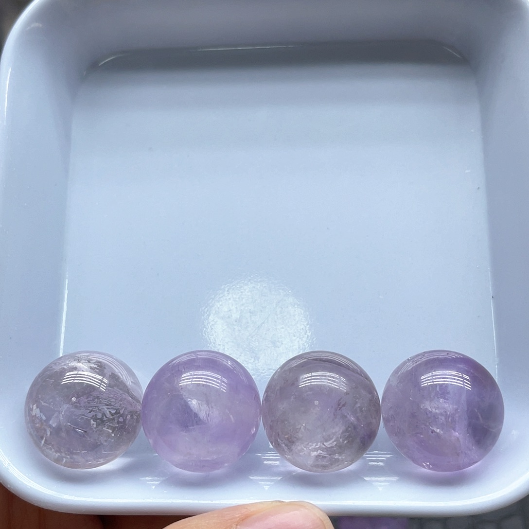 水晶珠宝半成品未镶嵌76玻利维亚紫水晶单株卡2.0mm