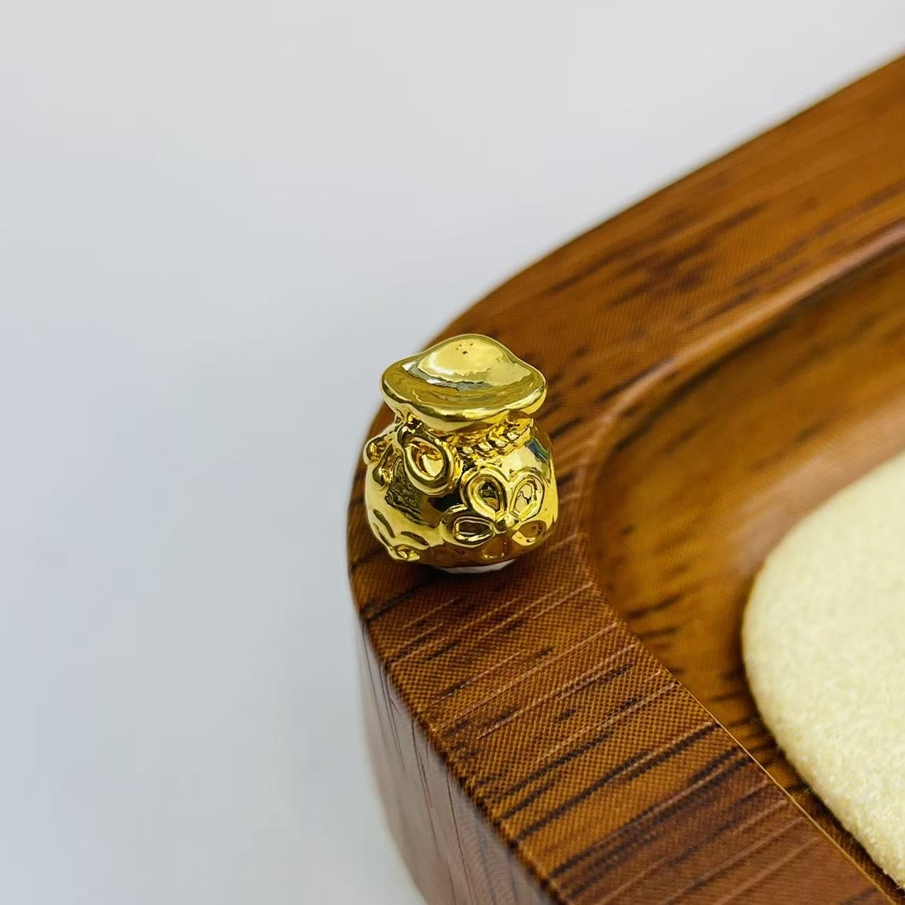 新金社黄金足金999光面有钱花福袋DP2539-0260