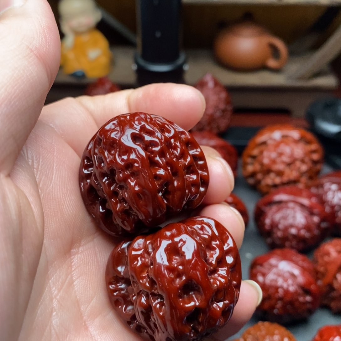 吊坠文玩核桃?****?34白狮子