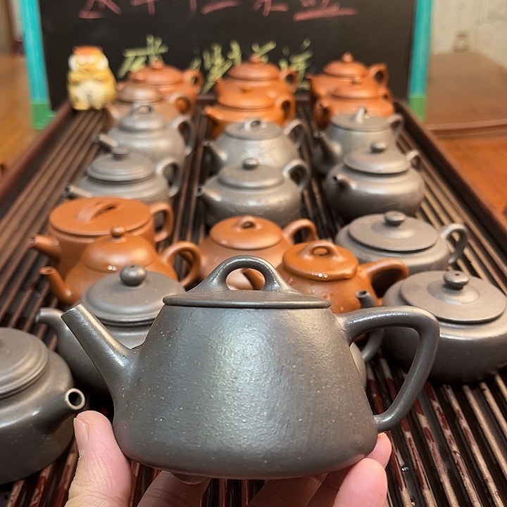 紫砂茶壶大水潭天青 高石瓢220cc