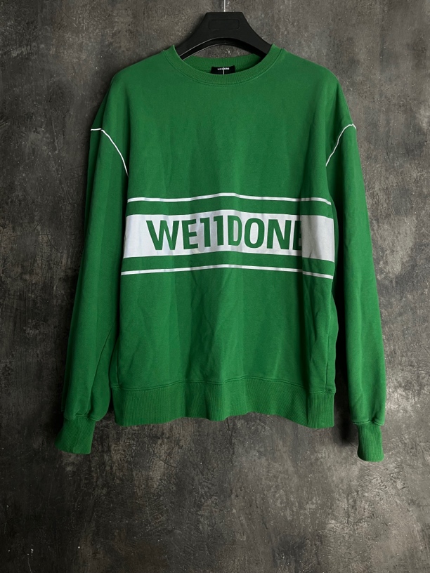 全新未使用 WE11 DONE M码*1/反光徽标印花长袖卫衣/02163