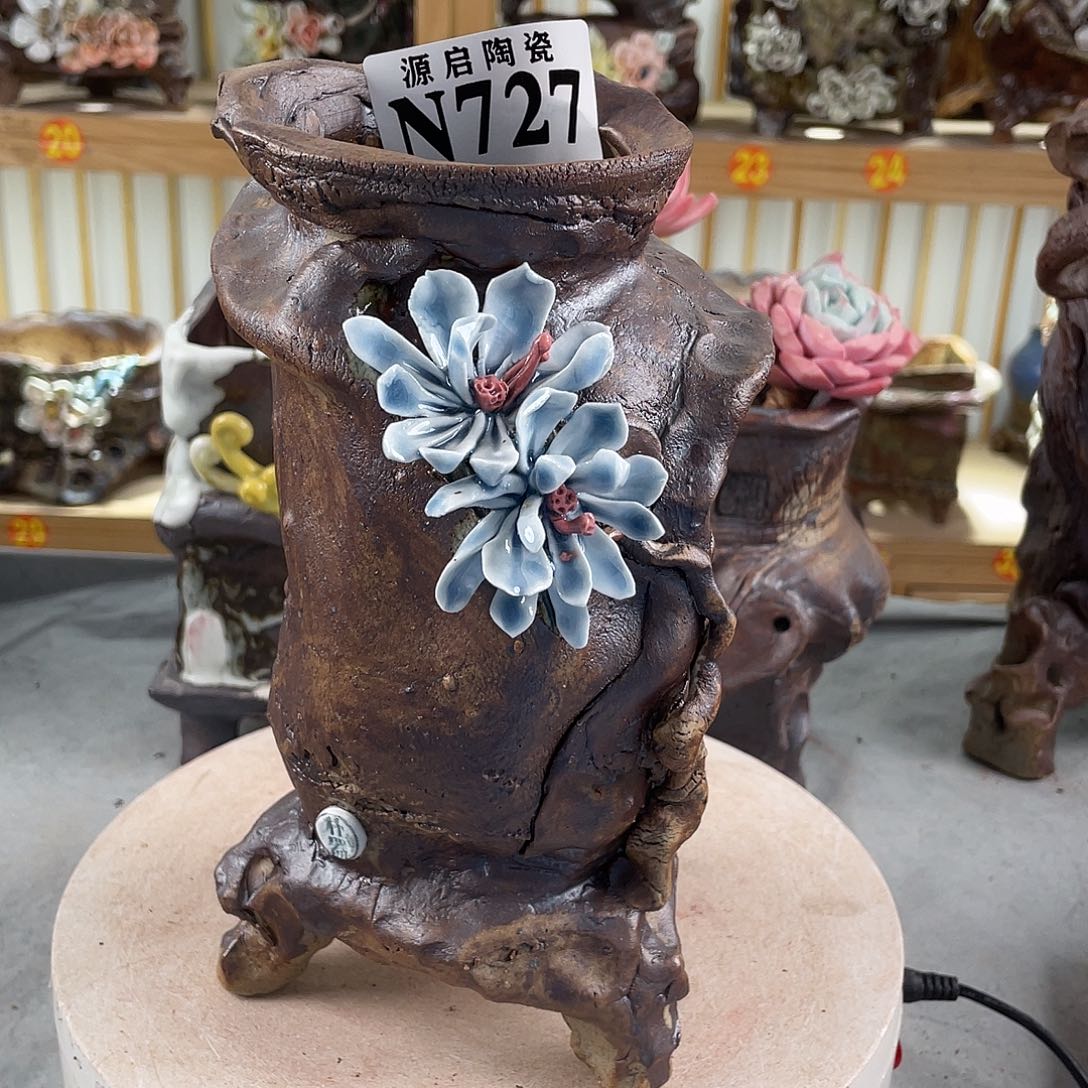 紫砂花盆景德镇花盆一物一拍727