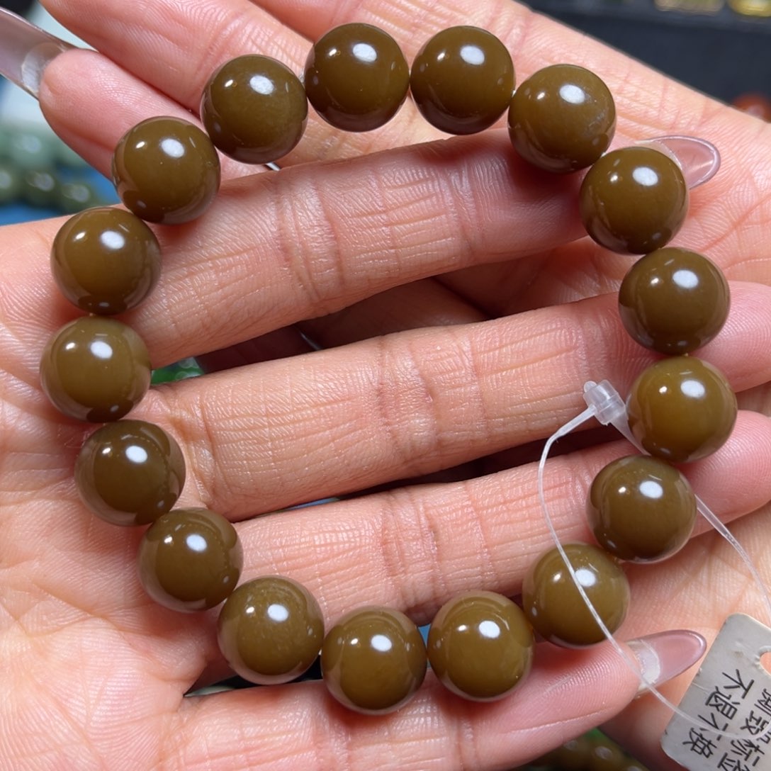 和田玉手串卡12未镶嵌