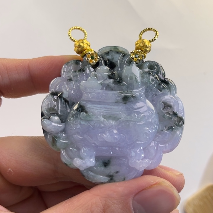 翡翠吊坠(赠链)未镶嵌代编织