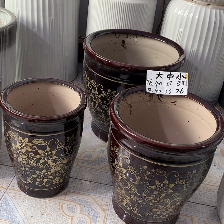 酱金花大中小一套三个送托盘默认微瑕