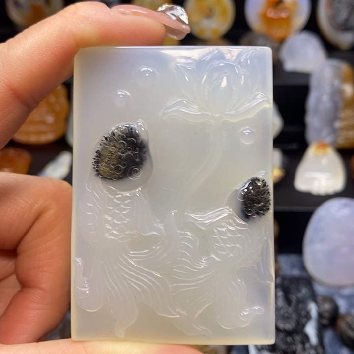 玛瑙/玉髓未镶嵌吊坠(不含链)