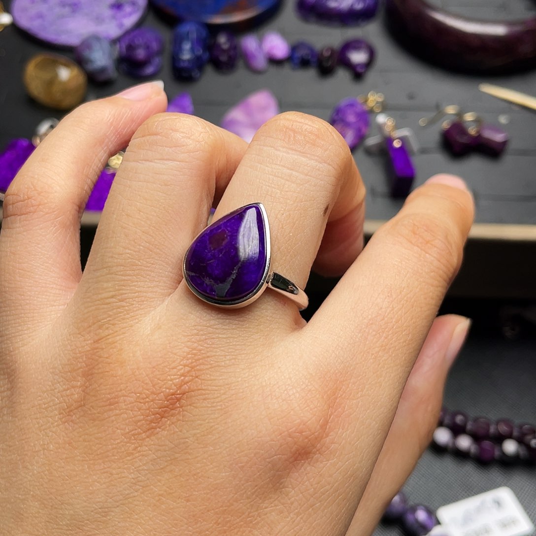 苏纪石（舒俱来）戒指银S925镶嵌