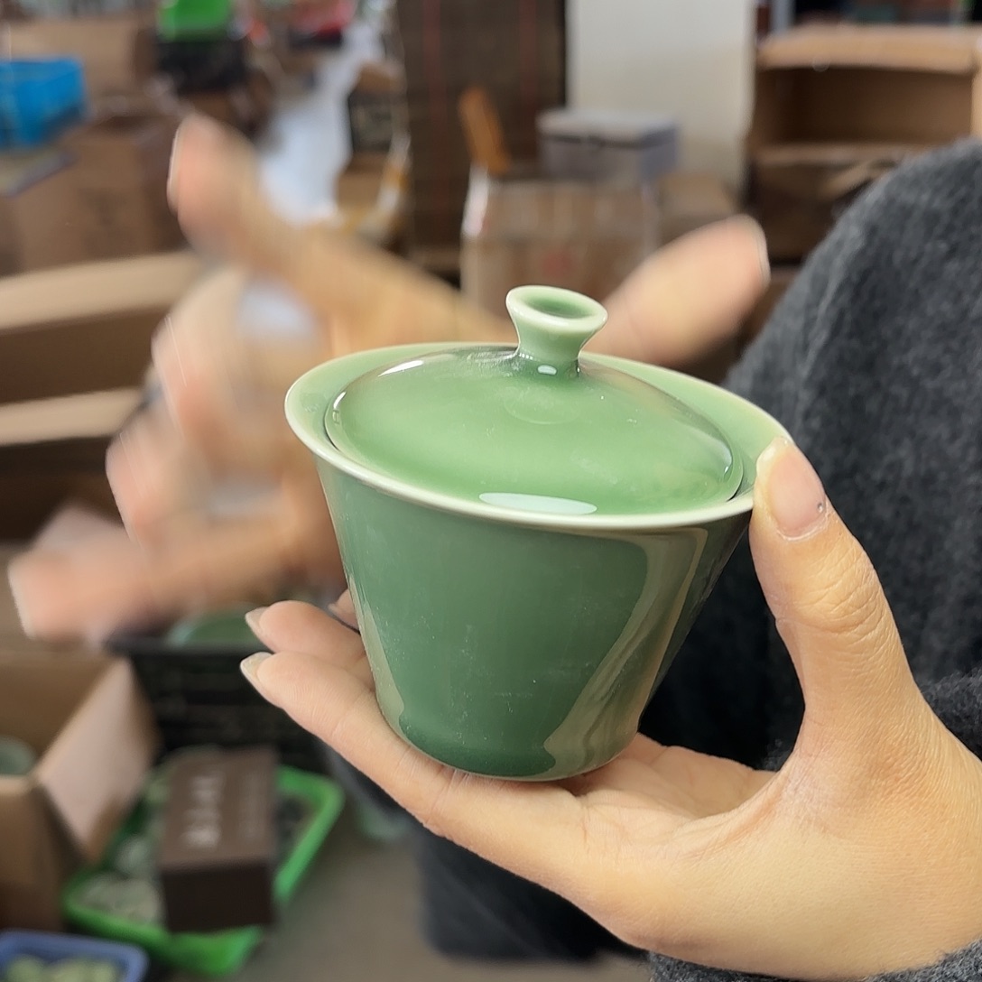 龙泉云间青瓷小米茶器