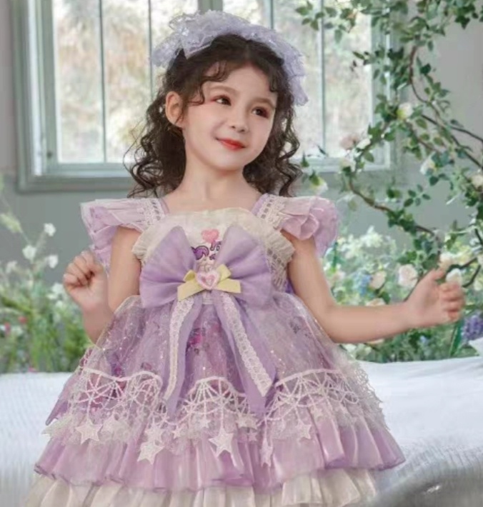2025新四季款女童梦幻超仙蕾丝洛丽塔公主裙-571