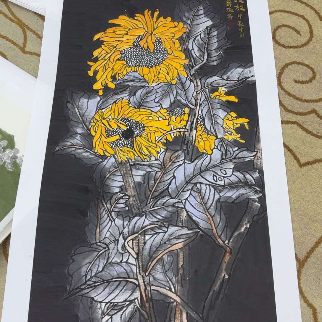 国画用****子三尺花鸟薛淑芬