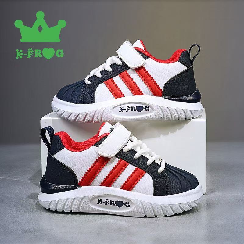 儿童贝壳头皮面防水休闲鞋2024秋季女童中大童耐磨轻便运动鞋1257