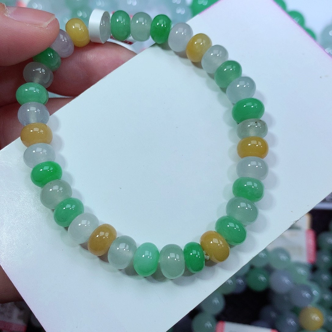 翡翠手链未镶嵌卡7.8