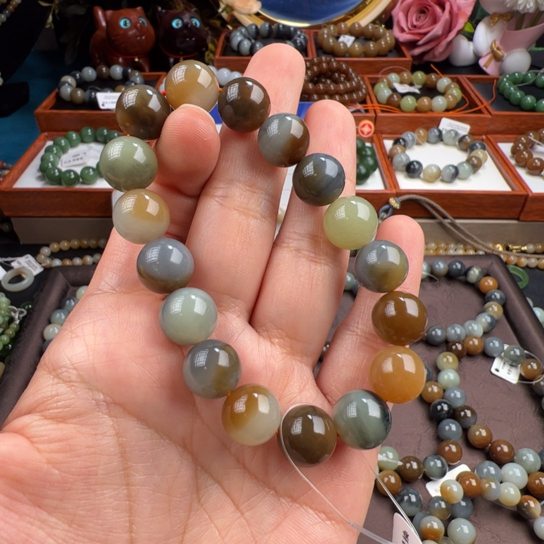 和田玉手链未镶嵌小**儿