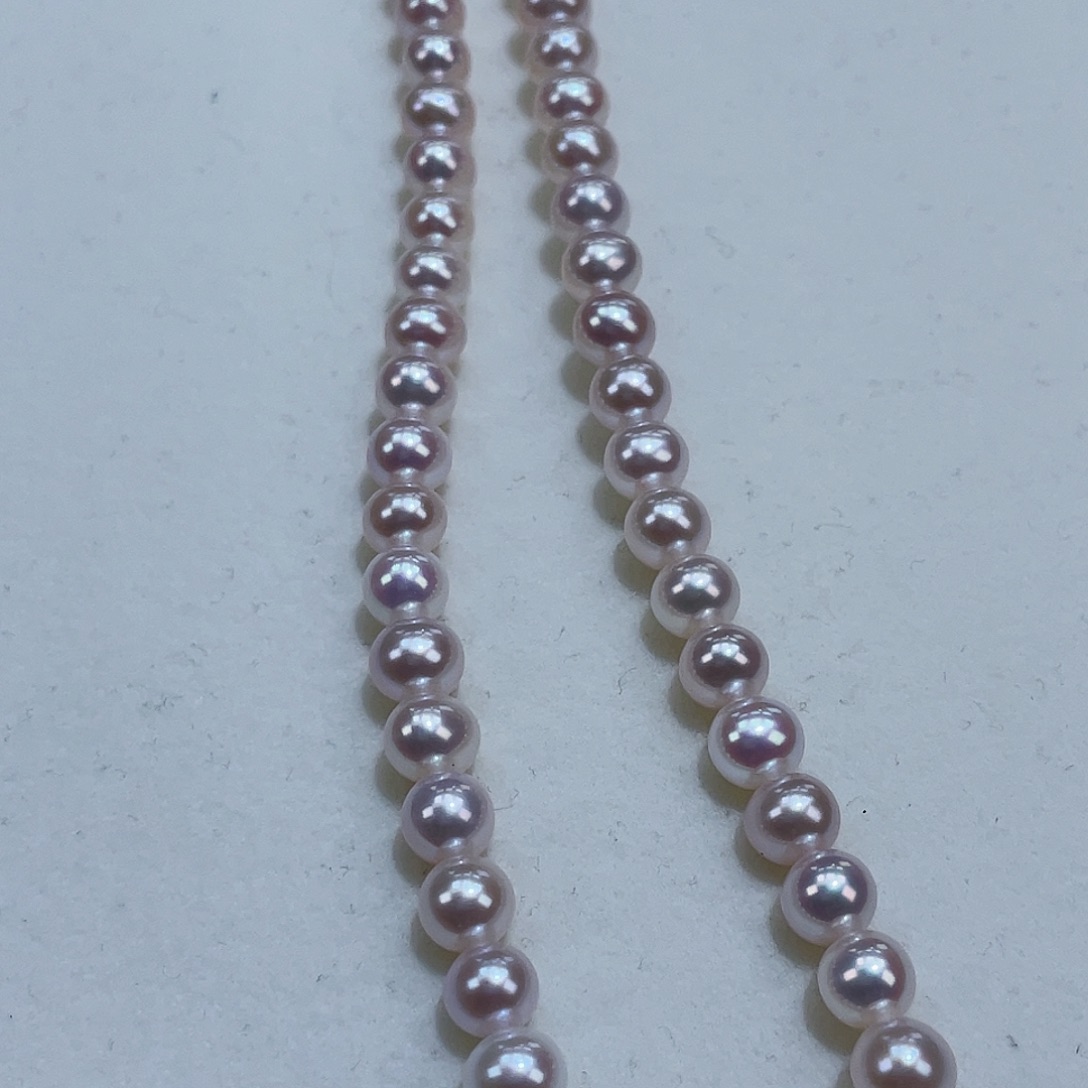 淡水珍珠颈饰银S925镶嵌6m天女光樱花粉几乎无暇爆亮！