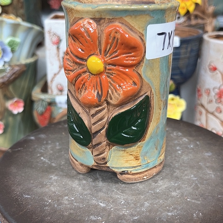 紫砂花盆粗陶材质多肉花盆