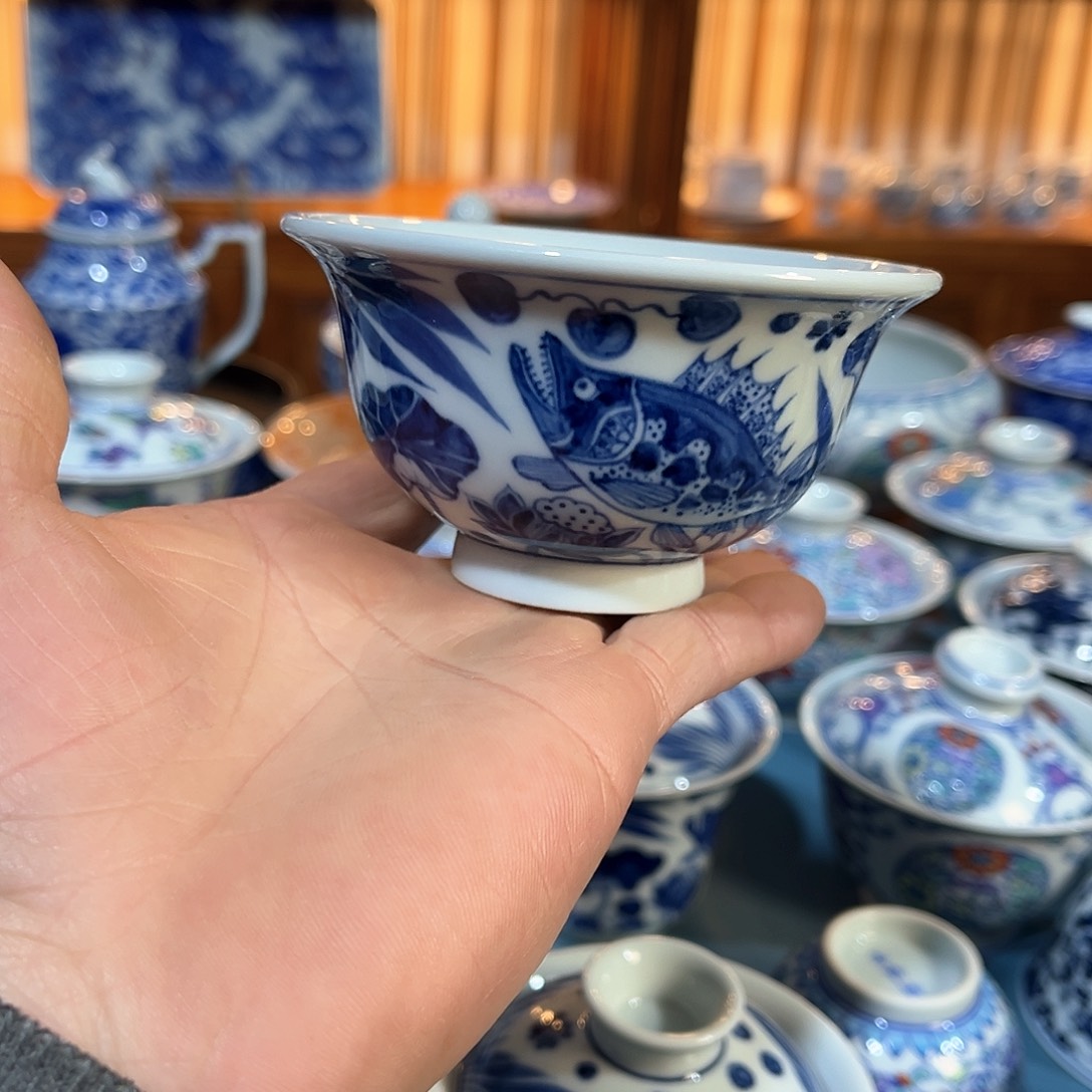 錡镇堂手工手绘压手杯