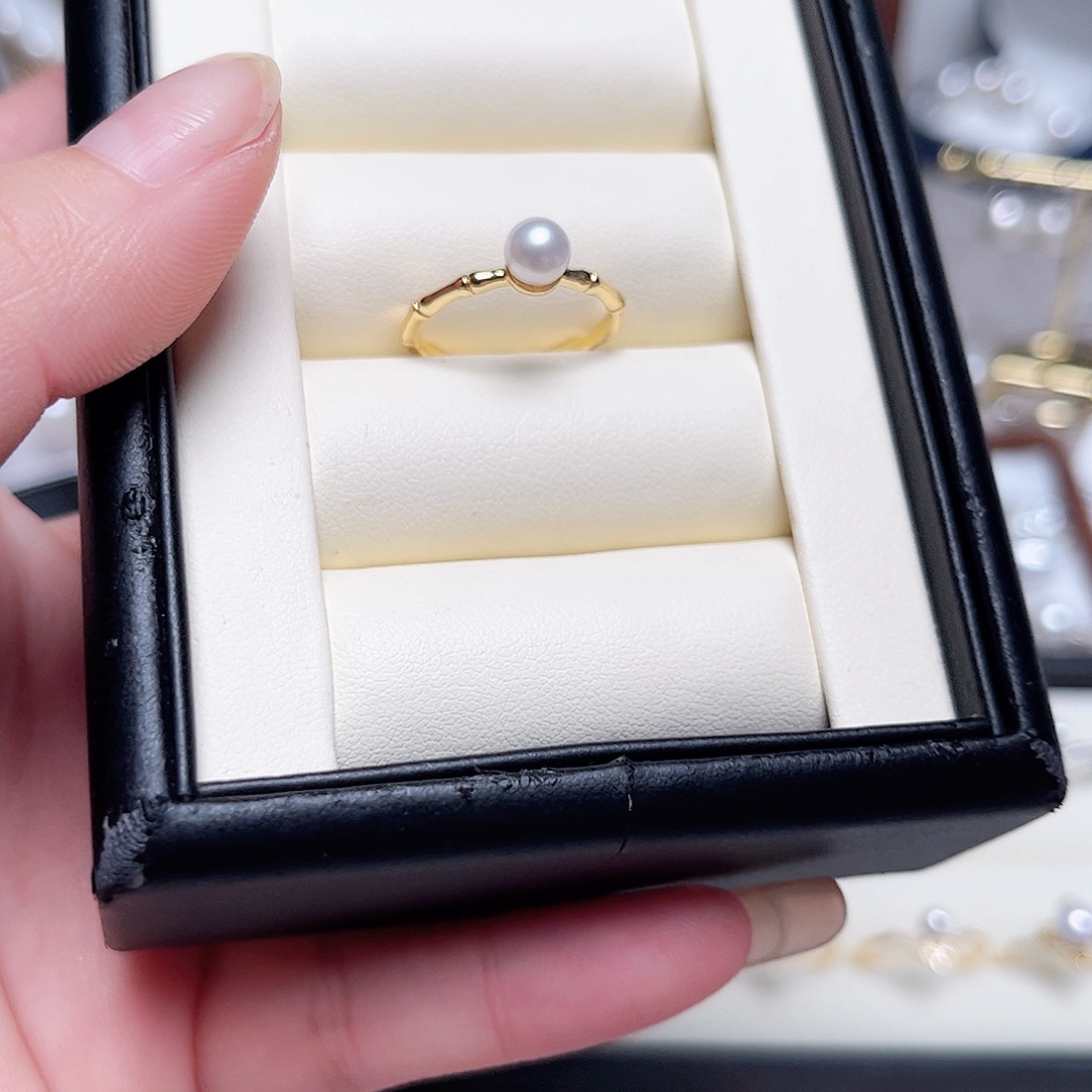 糖****未镶嵌淡水珍珠戒指