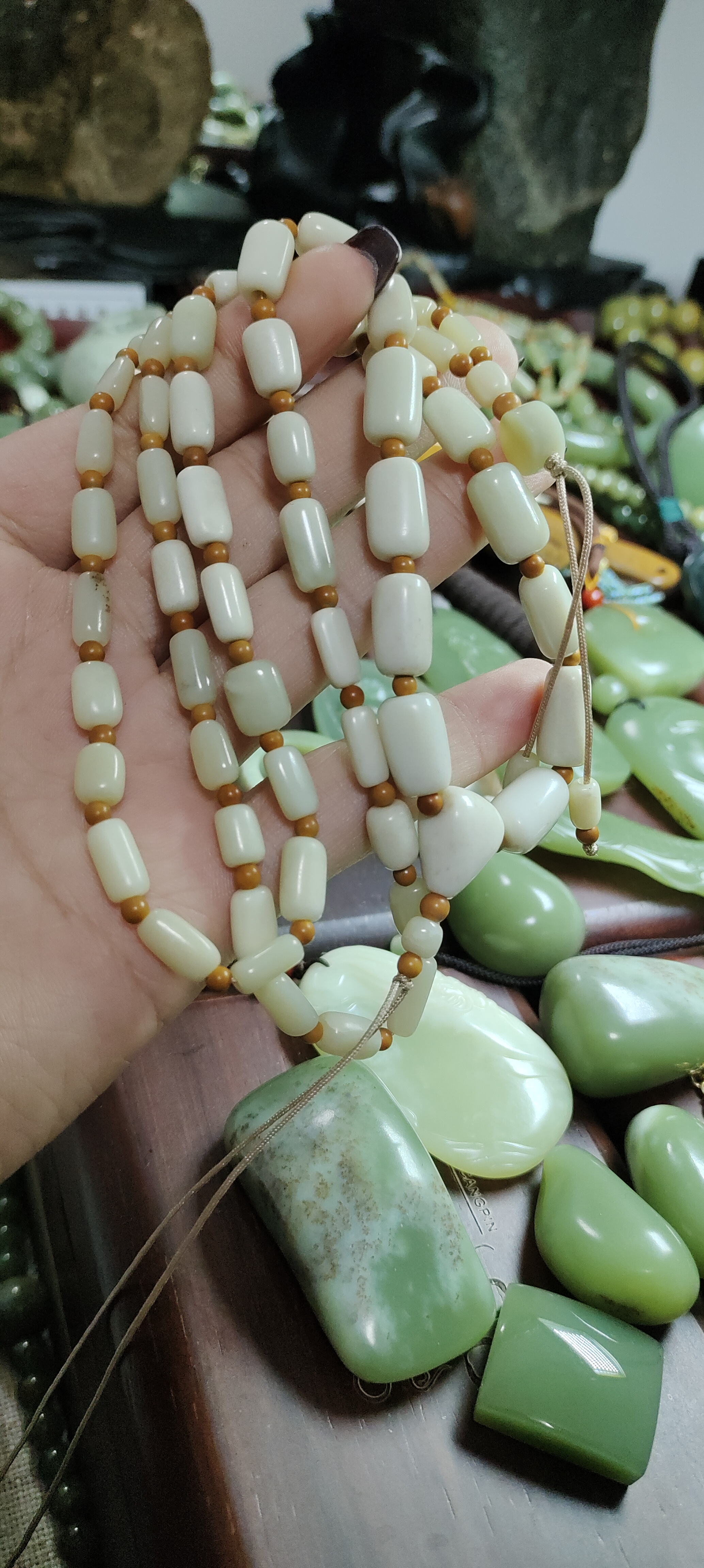 析木河磨玉椴树林随型项链