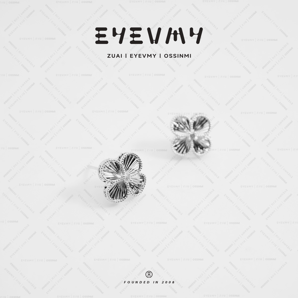 黄铜耳饰 【3D花瓣拉丝耳钉】YY25CL0093