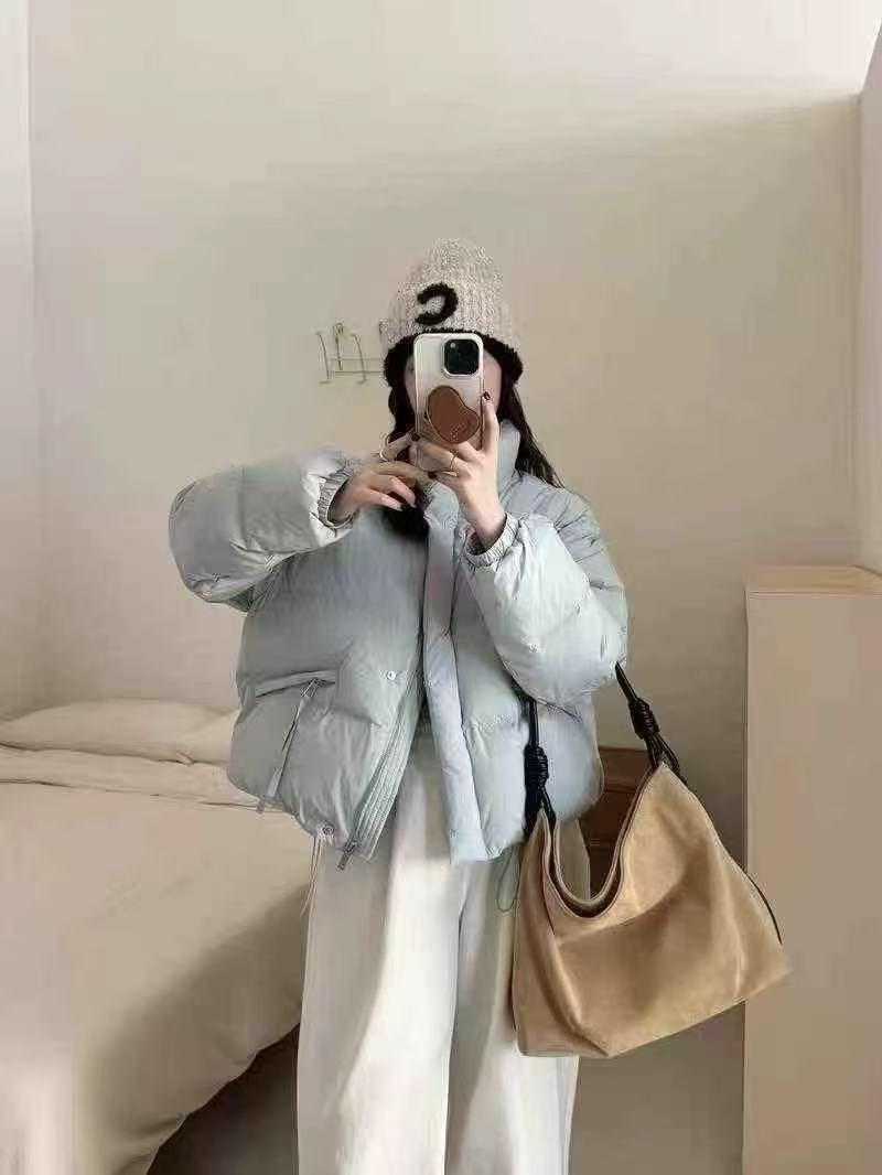 【阿婷家】77808韩版时尚秋冬加厚立领面包服外套