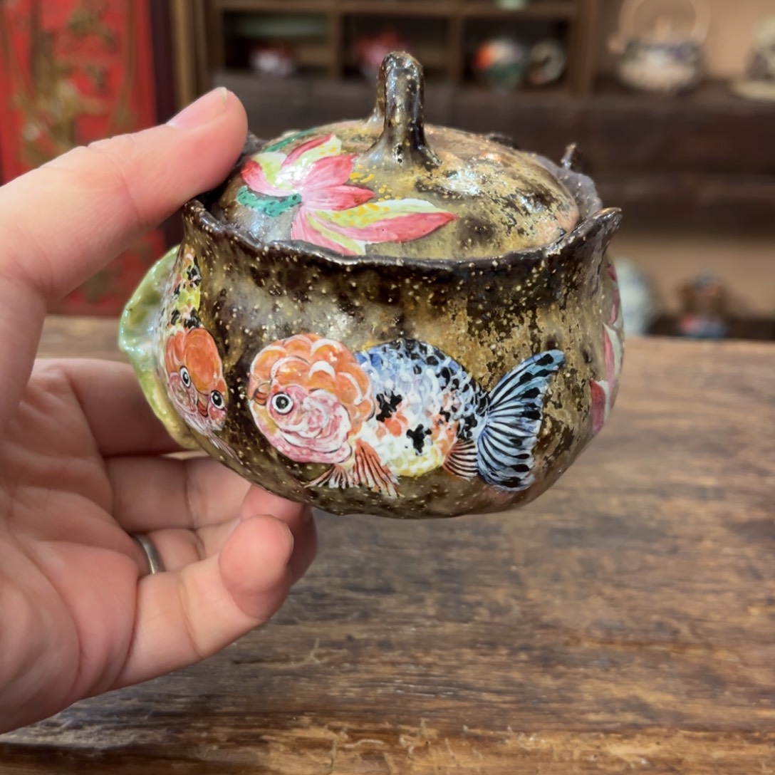 柴烧手工手绘陶瓷