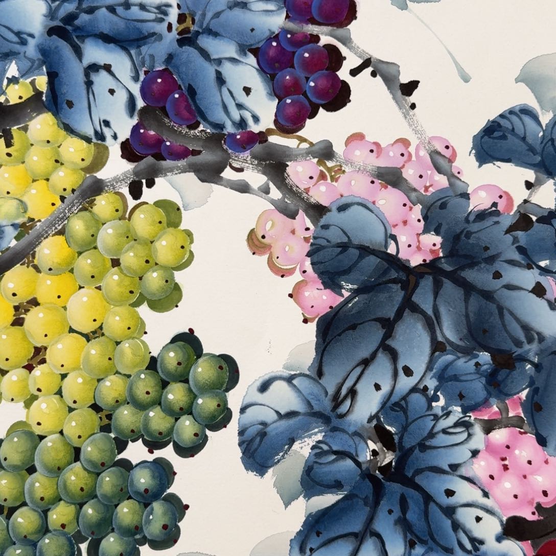 国画国画作品山水花鸟