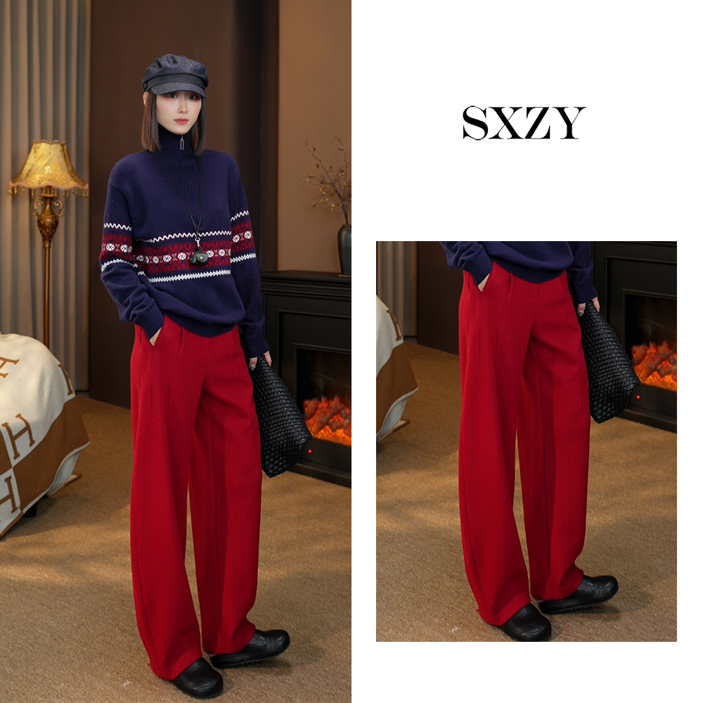 ‘SXZY’媛媛【雪愿】秋季简约百搭显瘦时尚裤