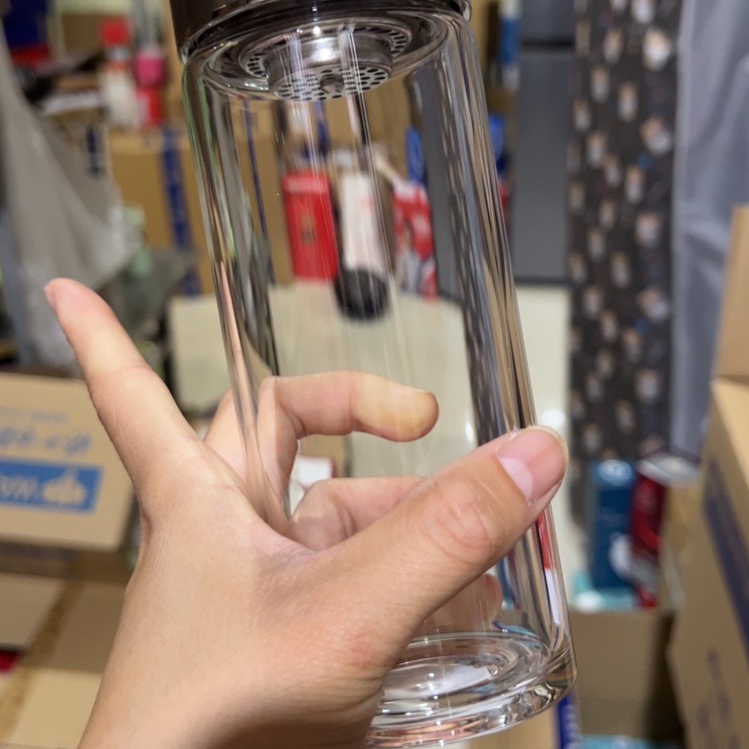 玻璃杯4104101205单层烫手玻璃杯➕杯套