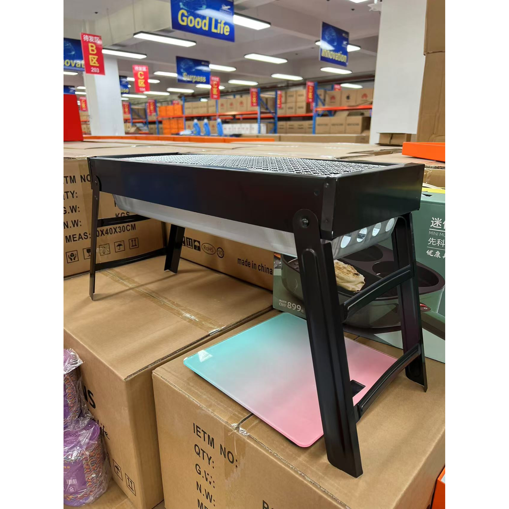 烧烤炉户外无烟可折叠烧烤架野外小炉子木炭烤炉 展示 YD