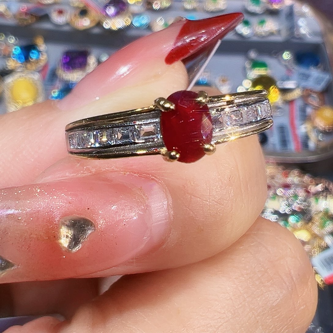 银S925镶嵌红宝石珠宝奇石