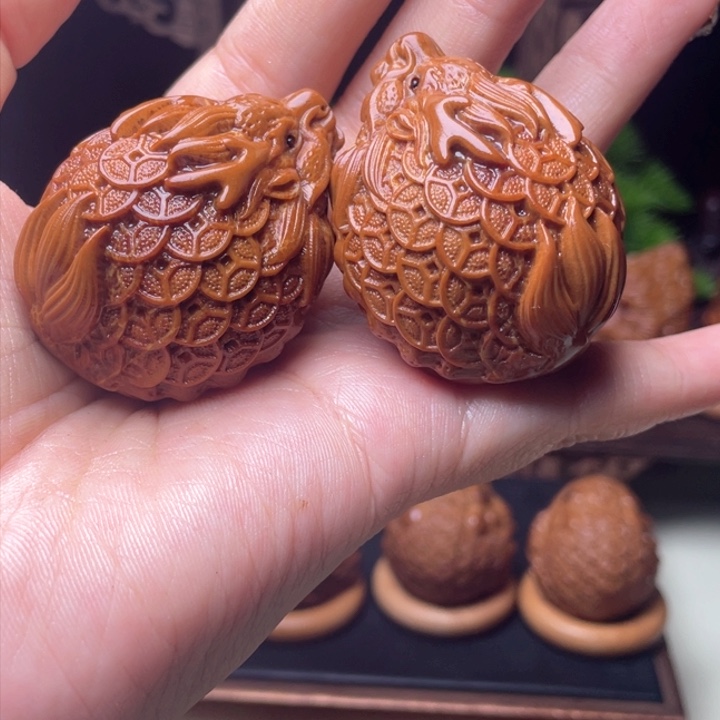 吊坠橄榄核金币龙龟手球3.5