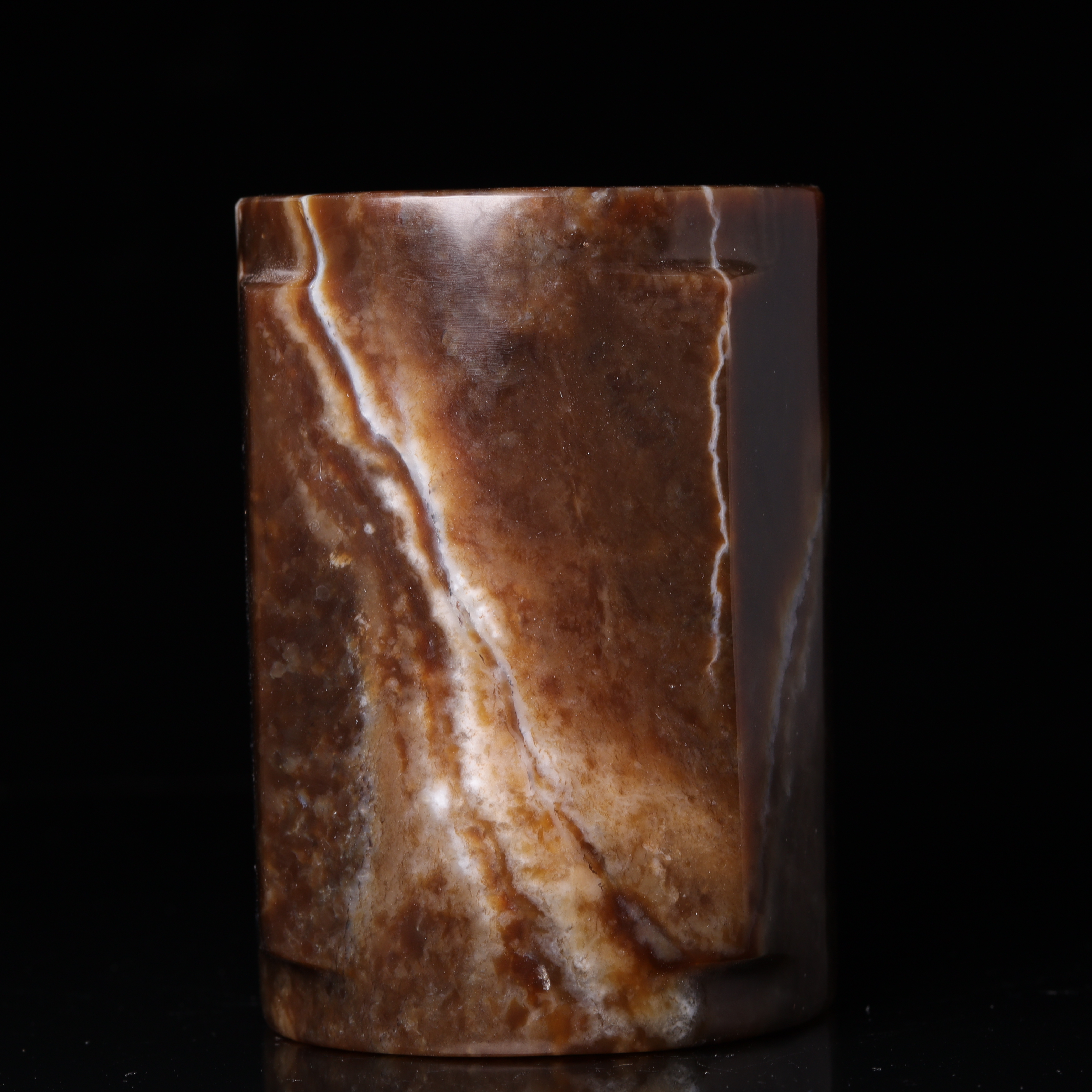 明代和田玉玉琮摆件