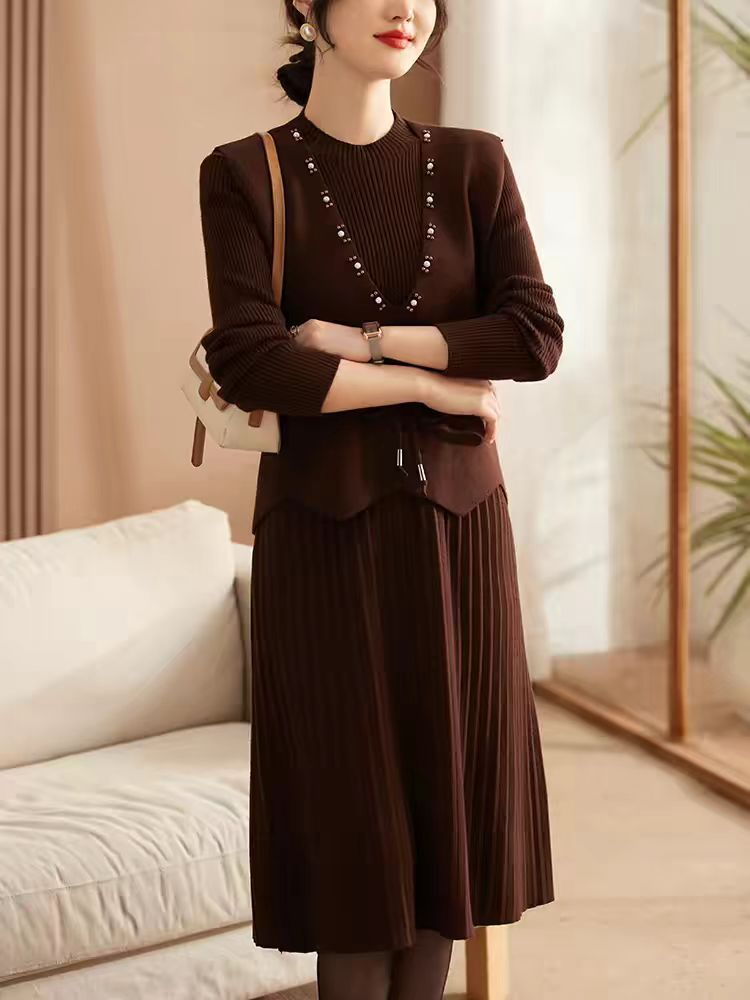 【1301-1400】初静高端时尚修身气质复古连衣裙