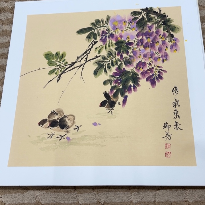 国画花鸟等图案和造型都