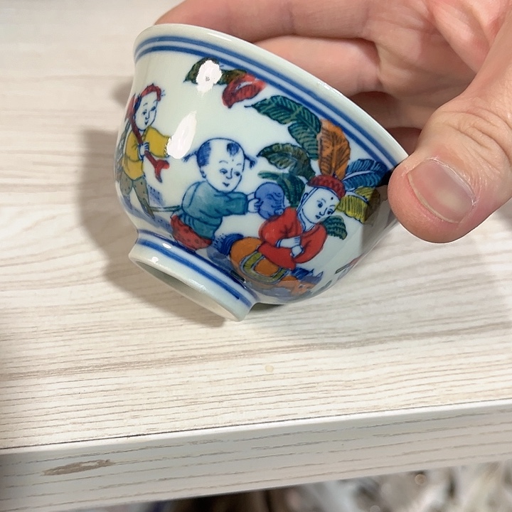 瓷片/////景德镇陶瓷杯子。绿