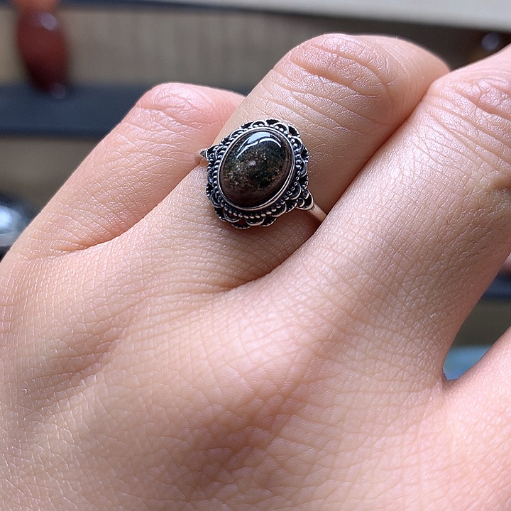 水晶水晶戒指银S925镶嵌