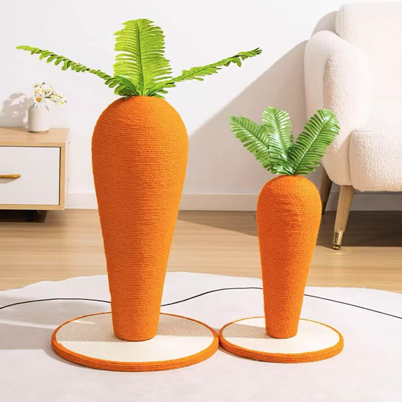 胡萝卜猫抓板剑麻猫抓柱猫爬架一体耐磨不掉屑立式磨爪器猫玩具