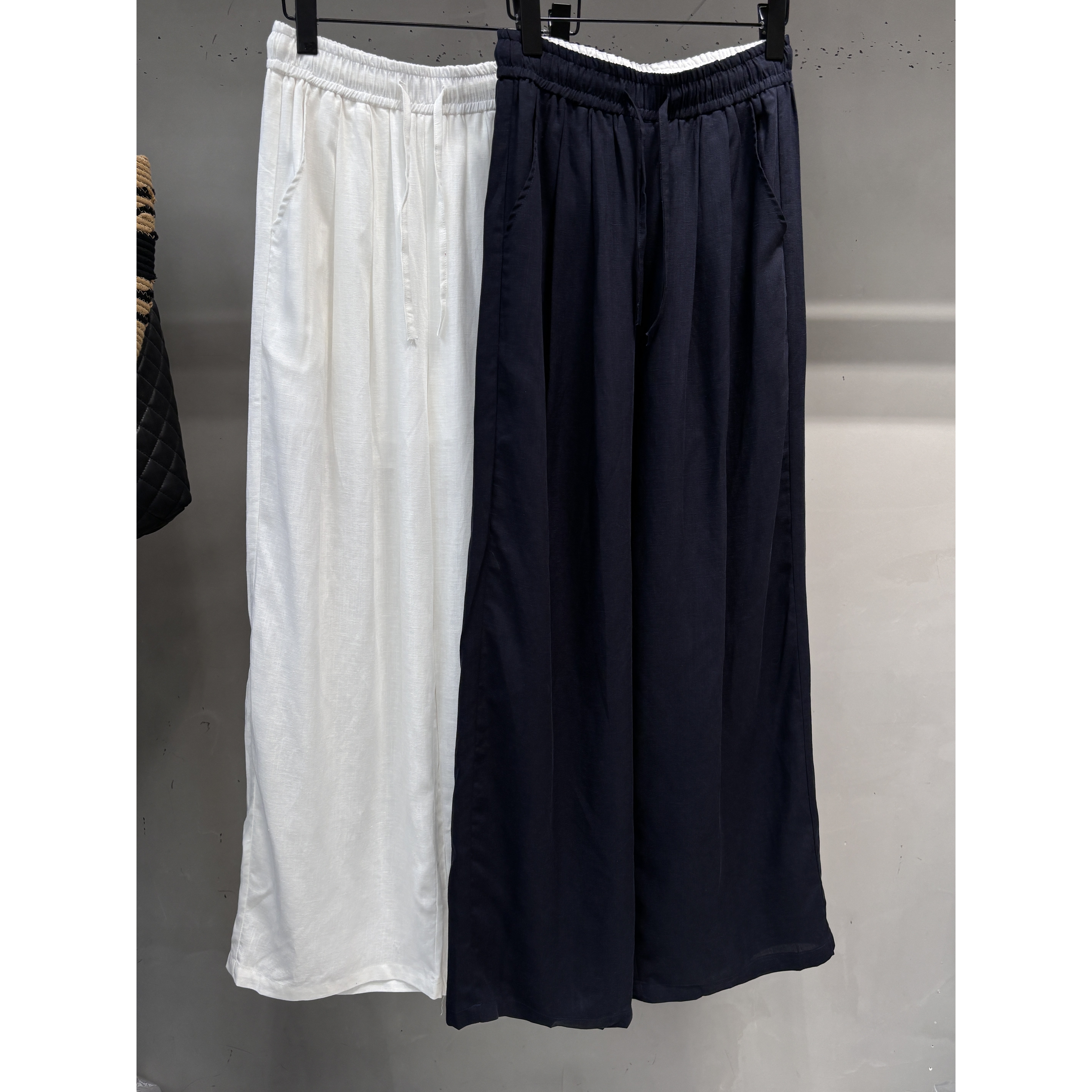 DEZI宝藏衣橱直筒拼接腰头夏季舒适料子裤LS51211066