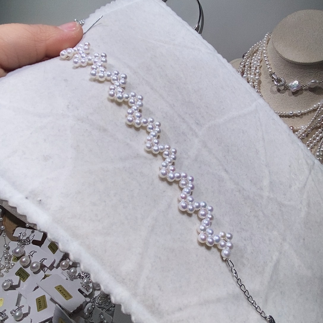 非金属925银炫彩无暇编织设计手链