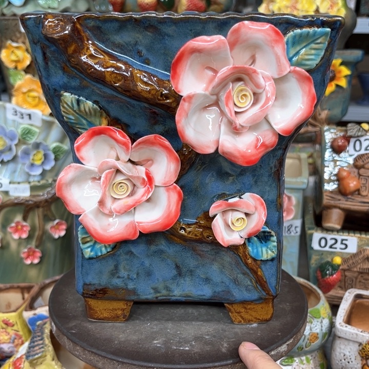 紫砂花盆粗陶材质多肉花盆