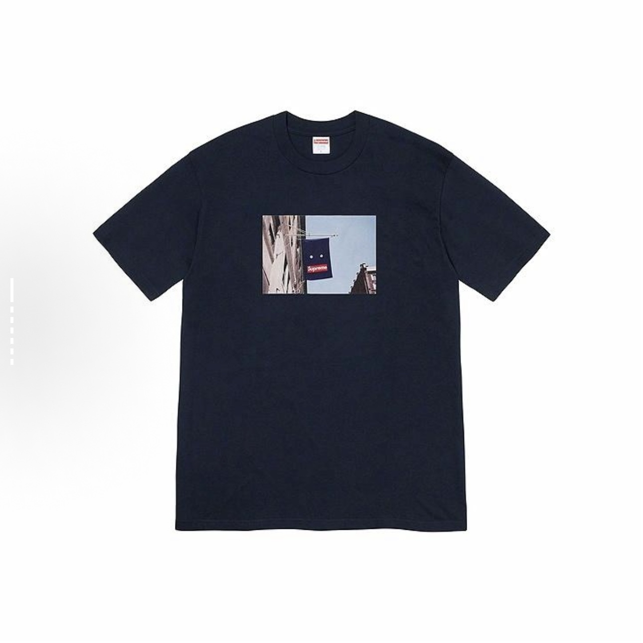 Supreme FW19 Week 1 Banner Tee Magenta横幅短袖