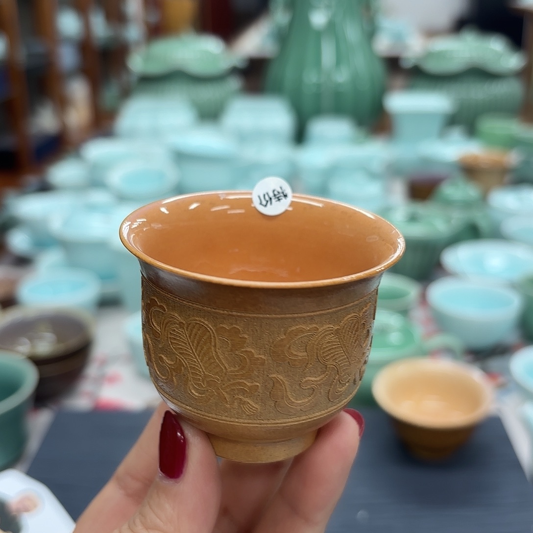 龙泉云间青瓷小米茶器